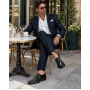 Pantofi eleganti barbati din piele naturala Havana Croco Lac Negru